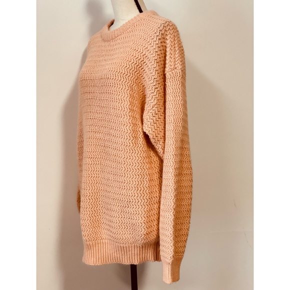 Eleven Sixty Six Acrylic Crewneck Sweater Pink Size L - Picture 3 of 4